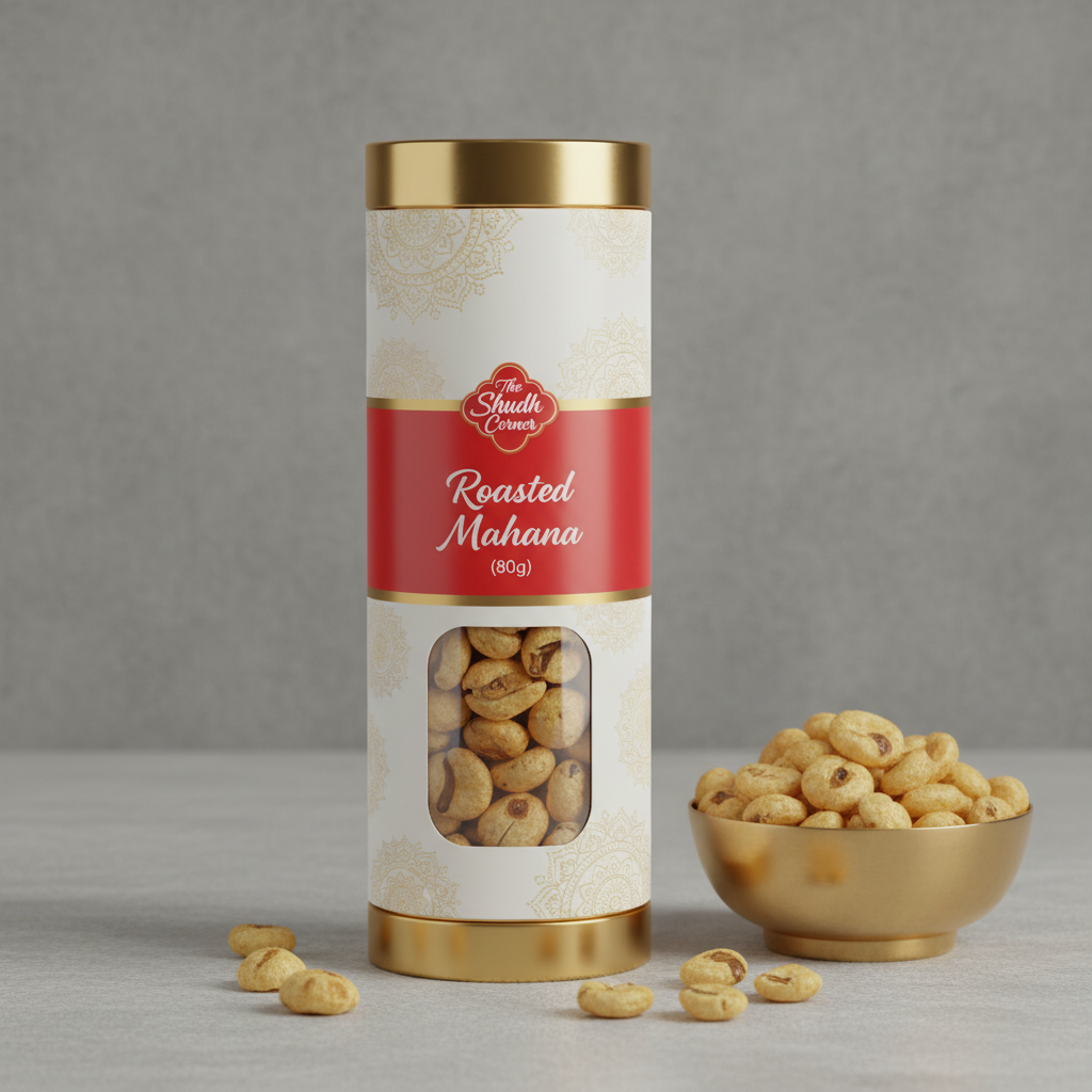 Roasted Makhana - Premium Fox Nuts (80g Bottle)