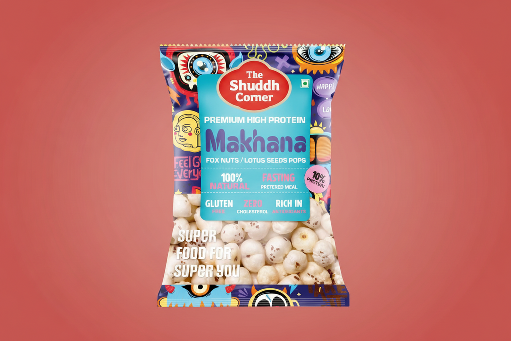The Shuddh Corner Premium High Protein Makhana - Fox Nuts Lotus Seeds Pops (100g)