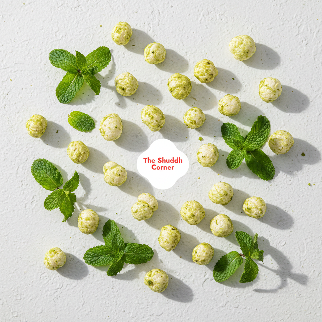 Mint Makhana with Fresh Mint Sprigs
