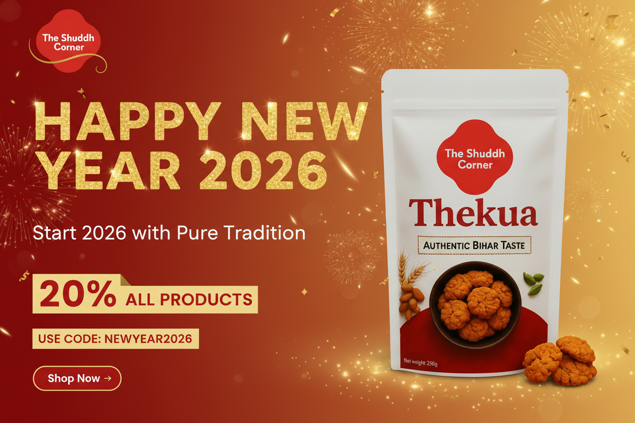 New Year 2026 Homepage Banner with Thekua